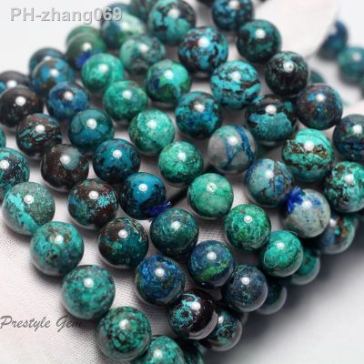 Meihan Natural AAA Chrysocolla Bracelet Smooth Round Loose Beads For Jewelry Making Design DIY