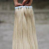 #60 Blonde Tape In Human Hair Extensions Machine-made 26 28 30inch Malaysian Remy Double Sided Adhesive Tape Extensions Hair Cleaning Tools