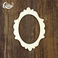 【ELE Photo frame】รูปไข่กรอบรูป QITAI 12ชิ้น/เซ็ตงานฝีมือไม้อุปกรณ์ตกแต่งบ้าน DIY สมุดกระดาษการ์ดโดยภาพวาดที่ทำด้วยมือ WF046