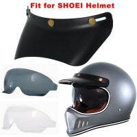 ✐ Retro รถจักรยานยนต์หมวกปีก เลนส์ Visor Shield Goggles แว่นตา Sunblock Shade เปิดหน้า Moto หมวกกันน็อค Anti UV 3 ปุ่ม Snap Brim