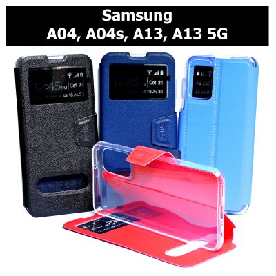เคส Samsung A04 , A04s , A13 (4G) , A13 5G - เคสฝาพับ ซัมซุง โชว์เบอร์ วางตั้งได้