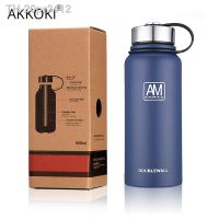 ✔ 20pr3412 Garrafa térmica de aço inoxidável frasco vácuo garrafa isolada para caneca café 600 ml 800 1100 1500ml