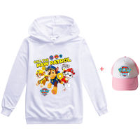 [ในสต็อก] PAW PATROL ชุดฤดูใบไม้ร่วงผ้าฝ้าย + โพลีเอสเตอร์แขนยาว Casual Girl Anime Hoodie ชายหญิงเด็กเสื้อผ้า Pullover Top