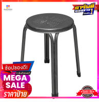 เก้าอี้เหล็กกลม สีเกล็ดเงินStool Steel Chair #Silver