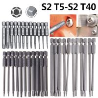 [Old A Hardware] 11/12Pcs Tamper Proof Security เจาะชุดบิต Torx ไขควงหัวแบน1/4 Quot; Hex Bits Driver Drop Shipping