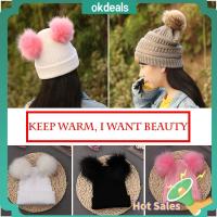 OKDEALS Warm Braided Beret Ski Ball Cap Crochet Knit Hat Knitting Wool Baggy