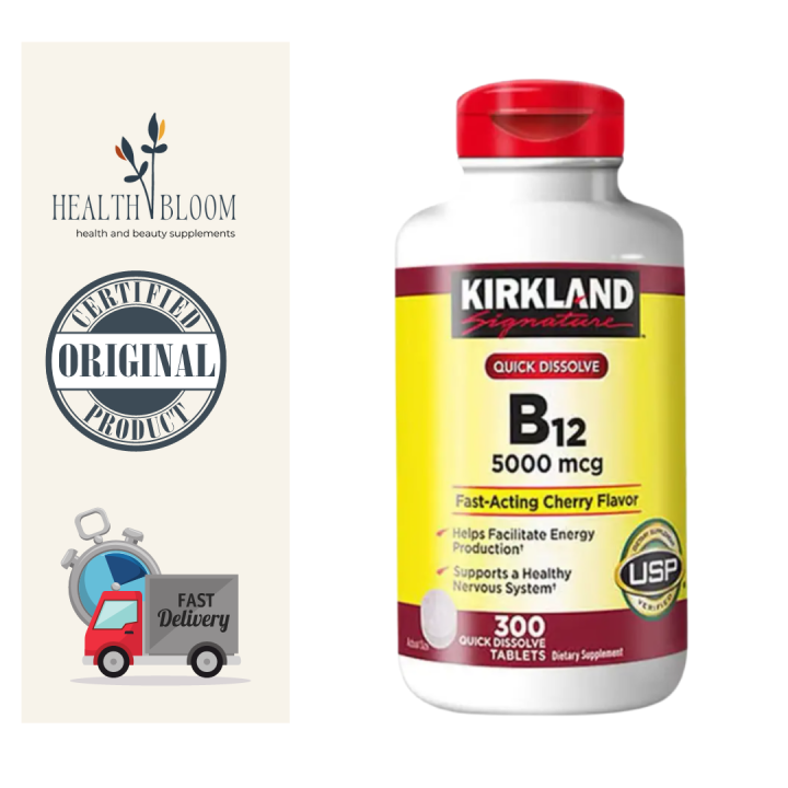 Kirkland Signature Quick Dissolve B-12 5000 Mcg., 300 Tablets | Lazada PH