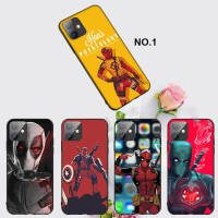 Casing หรับ iPhone 11 12 Mini X Xs XR Pro Max 6+ 6s+ 7+ 8+ 6 7 8 Plus 5 5s SE 2020 EL36 Deadpool Marvel Pattern Phone เคสโทรศัพท์ อ่อนนุ่ม TPU Black ปก