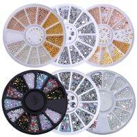 hotx【DT】 Mixed Color Glitter Rhinestone Jewelry Bead Manicure Decoration Accessories Supplies