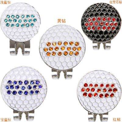 Yuefan source of goods cross-border Europe and the United States with diamond round metal magnetic ball label clip supplies golf hat golf