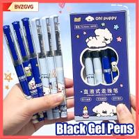 BVZGVG 6Pcs หมึกสีดำ ปากกาเจล 0.5มม. เครื่องมือสำหรับเขียน ปากกาที่เป็นกลาง แบบพกพาได้ การอบแห้งอย่างรวดเร็ว ปากกามาร์กเกอร์ โรงเรียนในโรงเรียน