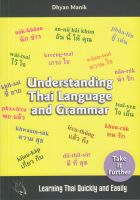 UNDERSTANDING THAI LANGUAGE AND GRAMMAR BY DKTODAY