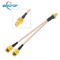 SMA to Dual SMA Y Type Splitter Combiner 3G 4G antenna Extension Cord RF Coax Pigtail Cable for 3G 4G Modem Router 15CM 6 Inch