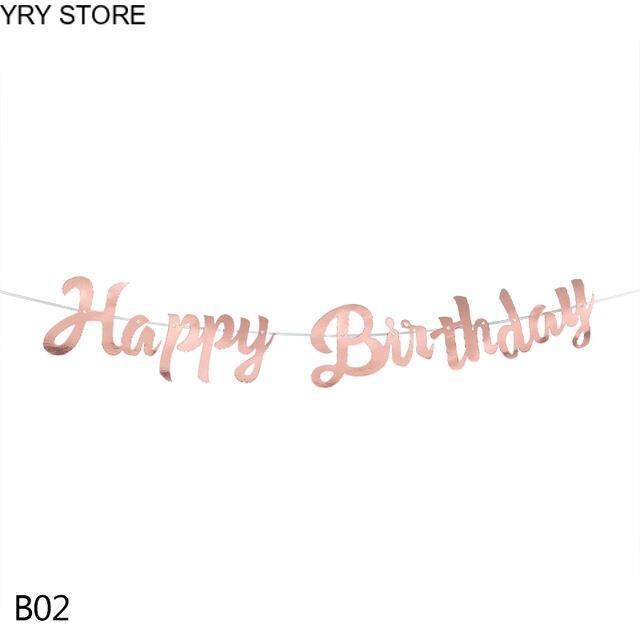 YRY STORE Happy Birthday Banner Flags for Birthday Party Decorations ...