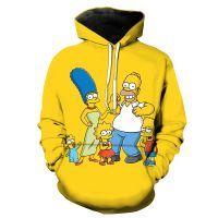 3D printed cartoon hoodie cute Homer Anime hoodie series hip-hop casual men and women fall winter sweatshirts hoodie tops mens