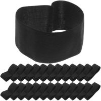 FICUESTORE【New】 25pcs งานศพ Black Memorial Arm Band Mourning Arm Band Football Band Football Band Elastic Arm Band