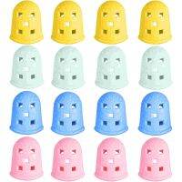 【YF】 16 Pcs Pain Cots Fingertip Protection Covers Protector Thumb Pick Playing Guard Silica Gel