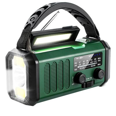 1 PC Solar Power Emergency Hand Crank Radio Easy Carrying AM FM NOAA Weather Radio, SOS, 3 Modes LED Torch,Reading Lamp