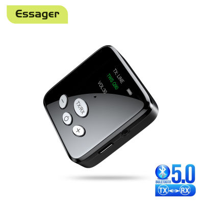Essager Bluetooth-compatible Transmitter Receiver 3.5mm Jack Aux Audio Wireless Adapter For PC Headphone Car Computer A2DP