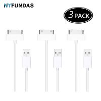 NYFundas 3PCS usb data charger cable for iphone 4 4s ipod nano ipad 2 3 iphone4s 30pin 1m cord usb charging cable kabel cargador Cables Converters