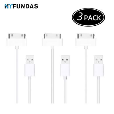 NYFundas 3PCS usb data charger cable for iphone 4 4s ipod nano ipad 2 3 iphone4s 30pin 1m cord usb charging cable kabel cargador Cables Converters