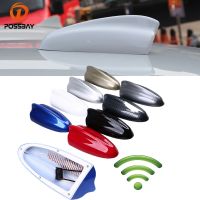 ∏ AM Aerials Black/White/Silver/Blue/Red/Gray/Gold Shark Fin Antenna FM Signal Amplifier Car Roof Decoration for Auris Toyota