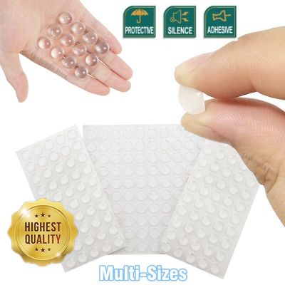 Cabinet Door Bumpers Self Adhesive Door Stopper Rubber Damper Buffer Clear Silicone Furniture Pad Drawer Cushion Protective Pads Decorative Door Stops