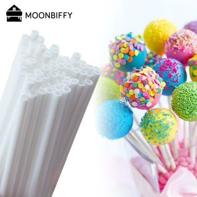 100PC Plastic Lollipop Straw Stick White DIY Baking Accessories Mold Cake Chocolate Sugar Candy Lollypop Food Grade Baking Tools