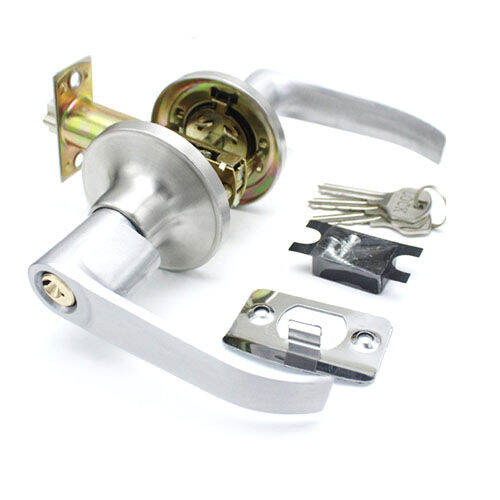 DOORKNOB001 New Stainless Steel Door Handle Bar with Lock and Keys