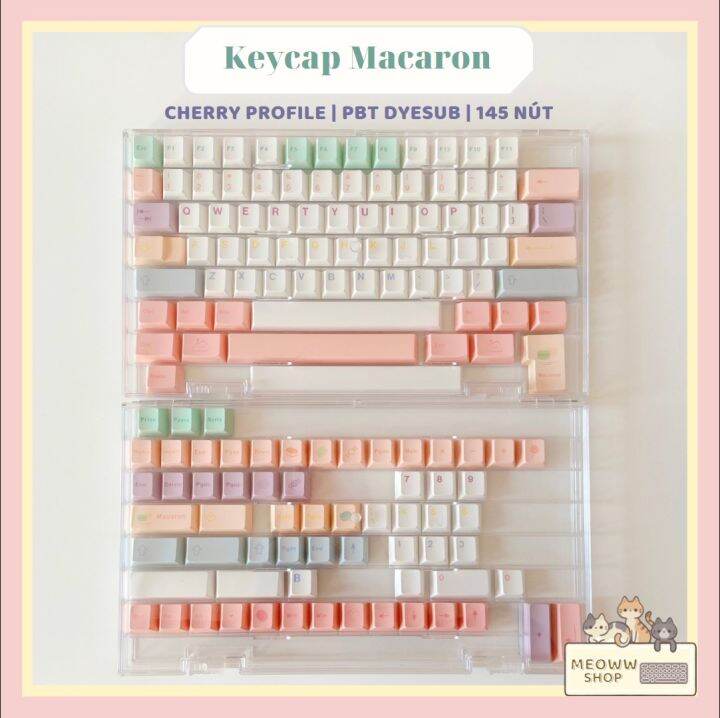 Keycap pbt Macaron màu pastel cho bàn phím cơ Lazada.vn