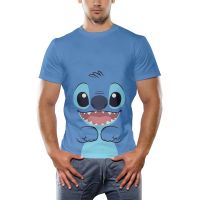 2021 Cartoon Anime T-shirts Children Disney Lilo Stitch 3D Print Summer Men T Shirt Short Sleeve Streetwear Women Clothes Tops