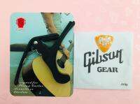 คาโป้ CAPO อย่างดี สีดำ มาพร้อมกับ สายแยกGibsonกีต้าร์โปร่ง เบอร์ 010 1เส้น + ปิก1ชิ้น