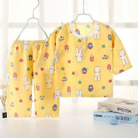 Infant Boy Girl Summer Pajamas Sets Children Newborn baby Nightwear Kids Cool Poplin Pijama Tops Pants Outfits 0 to 3 months