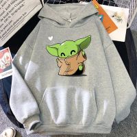 2023 newkawaii เด็ก Yoda การ์ตูน H oodies บุรุษ S tar W Ars ตลกพิมพ์เสื้อยืดฤดูใบไม้ร่วงขนแกะ Soft HOO อะนิเมะดิสนีย์ถนนผู้ชาย H oodies