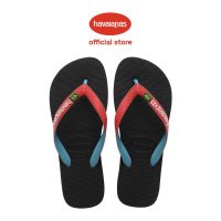 Havaianas รองเท้าแตะ บราซิล ผสมทับทิม สีดํา แดง สําหรับทุกเพศ dd