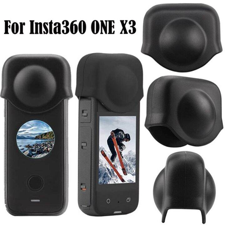 เคสสำหรับ-insta-360-x3-x2เดียวพร้อมชุดฝาปิดเลนส์ป้องกันซิลิโคนอุปกรณ์เสริมสำหรับ-insta-360พาโนรามากล้องแอคชั่นแคมเมรา