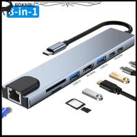 BDKNBU USB หลายพอร์ต3.0การ์ดความจำ RJ45 USB C ฮับ PD ชาร์จ4K HDMI Type-C Splitter