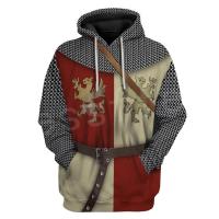 Tessffel Knight Templar Costume Armor Pullover NewFashion Harajuku Streetwear 3DPrint Unisex ZipperHoodiesSweatshirtJacket 11