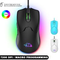 ZZOOI M6 USB Wired Mini Gaming Mouse 7200 DPI Optical 7 Button RGB USB Wired Mouse Mice For PC Desktop Laptop Computer Gamer