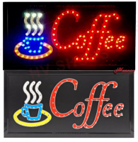 ป้ายไฟกาแฟ ป้ายไฟ led coffee สำเร็จรูป จาก Hvgroup