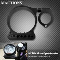 Motorcycle Speedometer Side Mount Relocation Bracket Cover Instrument Case Housing For Harley Sportster XL883 Superlow Roadster