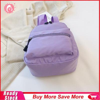 กระเป๋าเป้ไนลอนสีสไตล์นักเรียนคมเข้มสำหรับผู้หญิงเดินทางไปโรงเรียนคอตตอนทอร์ท