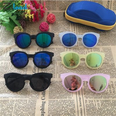 Zilead Fashion Jelly Color Children 39;s Sunglasses Boys Girls Matte Frame Sunglasses Colorful Reflective Mercury Sunshade Glasses