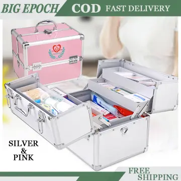 Plastic Storage Box Medicine Organizer Box Case Multi-layer First