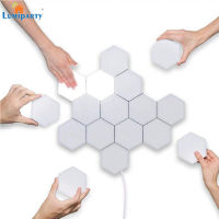 LumiParty 10Pcs LED 100-240V Honeycomb Modular Assembly โคมไฟติดผนังแบบสัมผัส (พร้อมแหล่งพลังงาน)