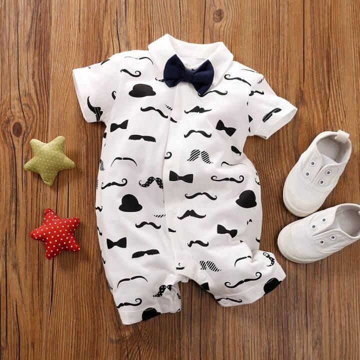 baju-baby-boy-clothes-rompers-newborn-s-clothing-bowtie-style-100-cotton-for-boys-christening-suit