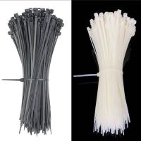 Cable Ties Self Locking Nylon Cable Ties Plastic Wrap Cords Zipper Organizer Tension Black and White Cable Ties Fastening Rings