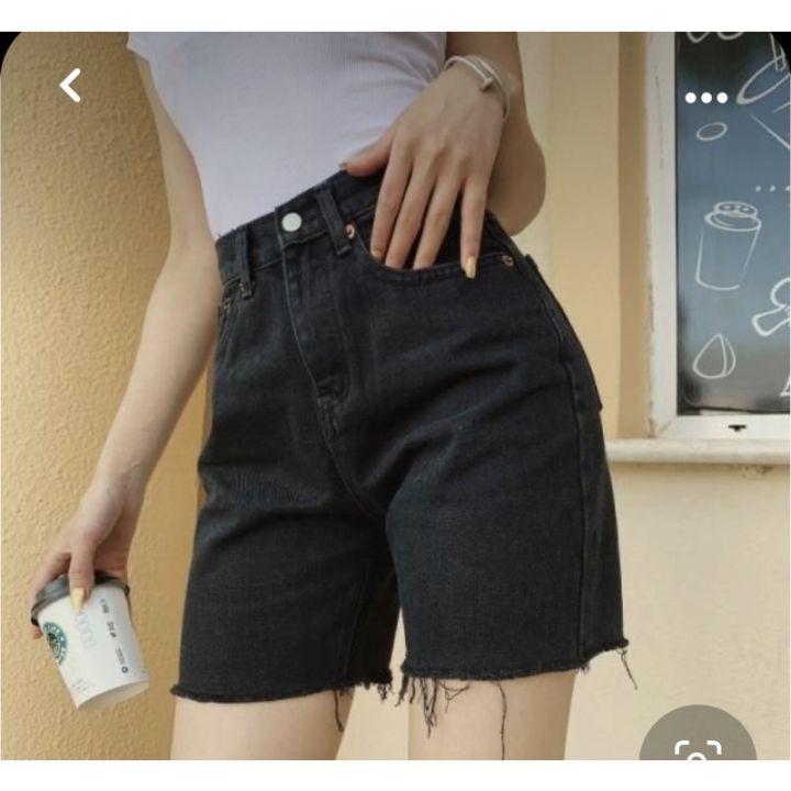 pambahay-สำหรับผู้หญิงกางเกงขาสั้นเอวสูงสำหรับผู้หญิง-เบอร์มิวดาไฮเอว