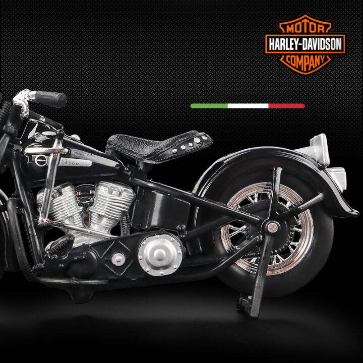 harley-1994-fl-panhead-รถจักรยานยนต์รุ่น1-18-scale-ยานพาหนะโลหะผสม-diecast-ของเล่นโลหะ-cool-ของเล่นรถมอเตอร์เค้กตกแต่ง-ornament