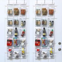 132x46 cm Kitchen Organizer And Storage With 15 Pockets And 3 Hooks Crystal Clear Over The Door Hanging Pantry OrganizerRack